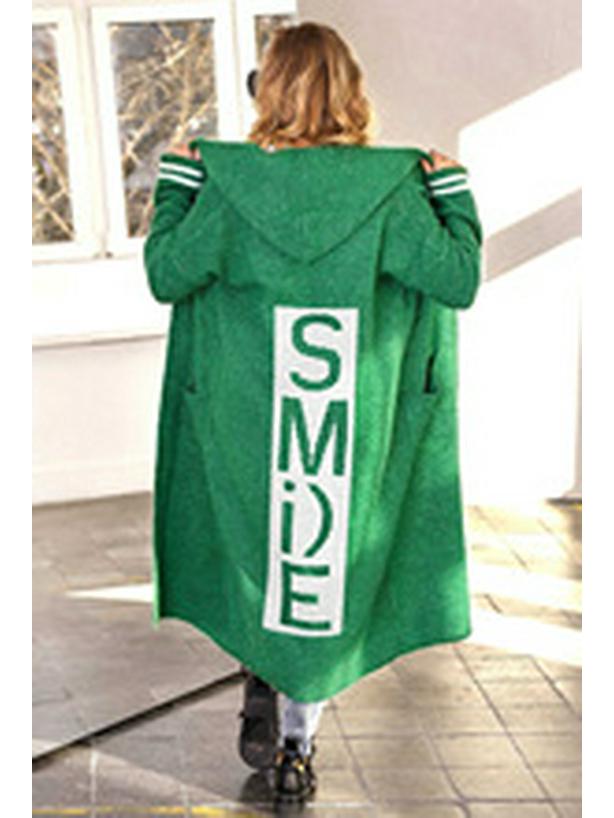 Women's Hooded Patchwork Knit Cardigan with Pockets 2025