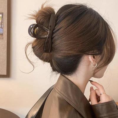 2025 Retro Schleife Mittlerer Krallenclip für Damen - Eleganter Haiklammer für dünnes Haar, Beliebtes Accessoire