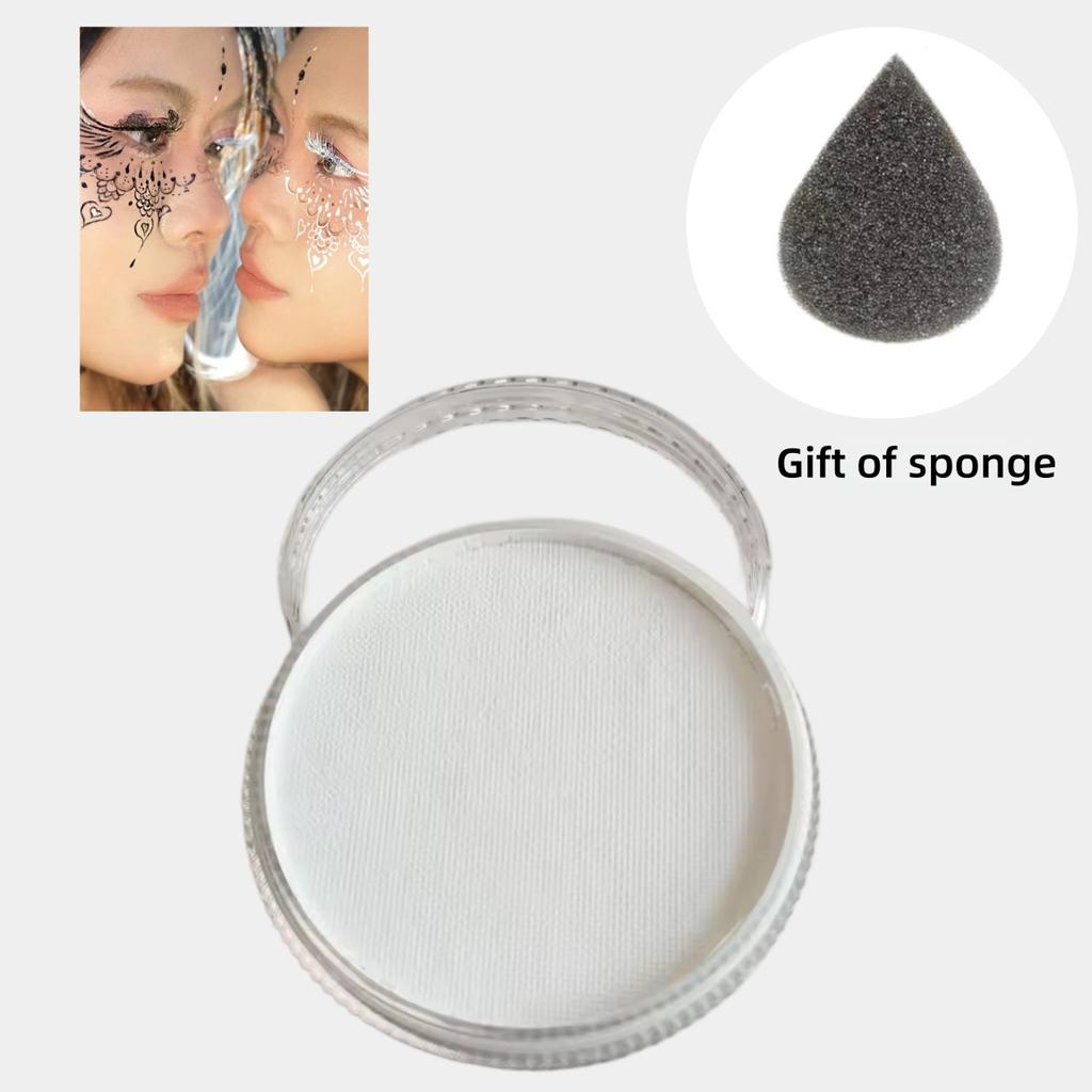 30g White Black Red Paint Water Based Makeup Single Color for Adults for Skull Witch Goth Cosplay Halloween Christmas Party