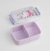 Skater Lunchbox für Kinder, 450ml, mit gewölbtem Deckel für einfaches Packen, 1-stöckig, Hergestellt in Japan, Little Unicorn Design, für Mädchen, RBF3ANAG-A