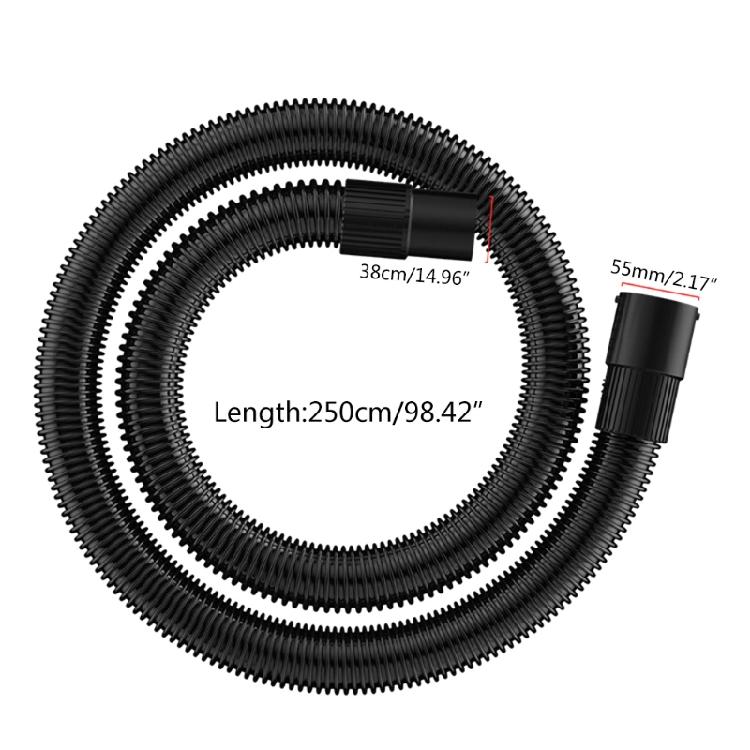 Tubo per Raccolta Polvere in EVA Extra Flessibile Nero Robusto Lungo 250cm/98.42inch