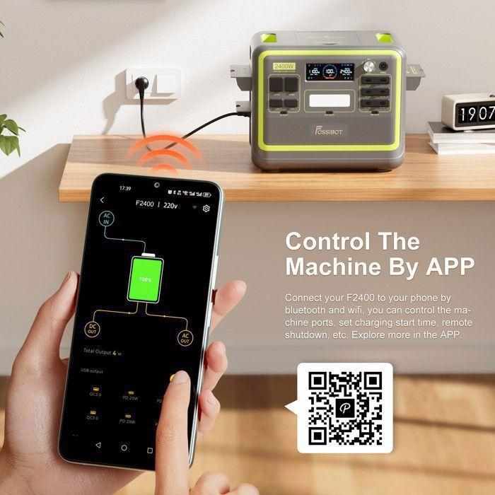 Powerstation portable - FOSSIBOT - F2400 - 2048Wh - 2400W - LiFePO4 avec panneau solaire 420W