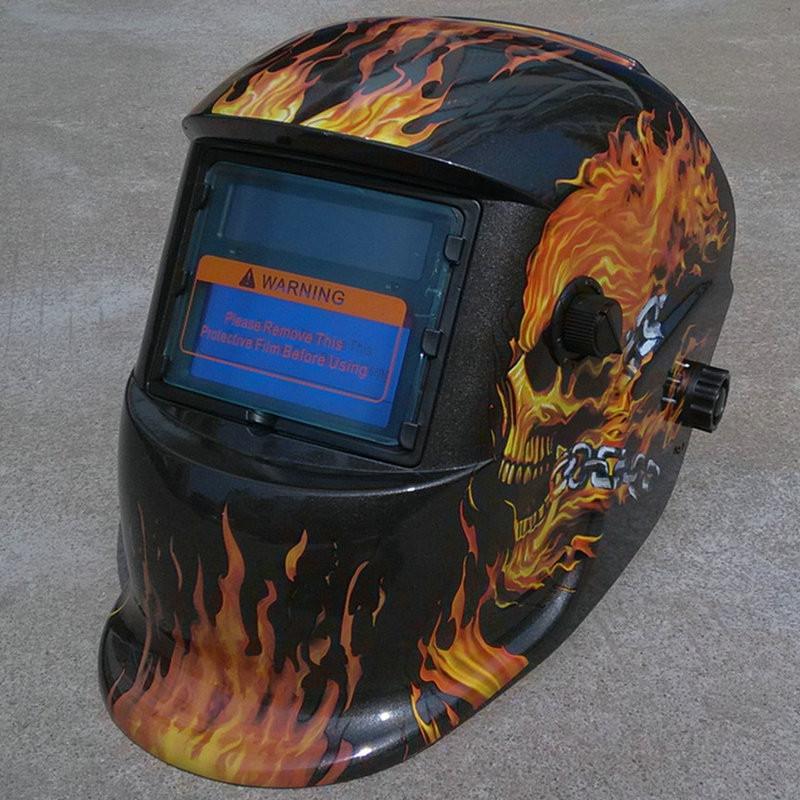 

Auto Solar Darkening Electro Welding Helmet Mask Mig Welders Tools Grinding Black Skull