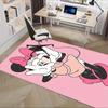 Office Rug Minnie Mouse, Pink Background theme 3D Printed Anti-Slip Rug-Machine Washable for Living Room