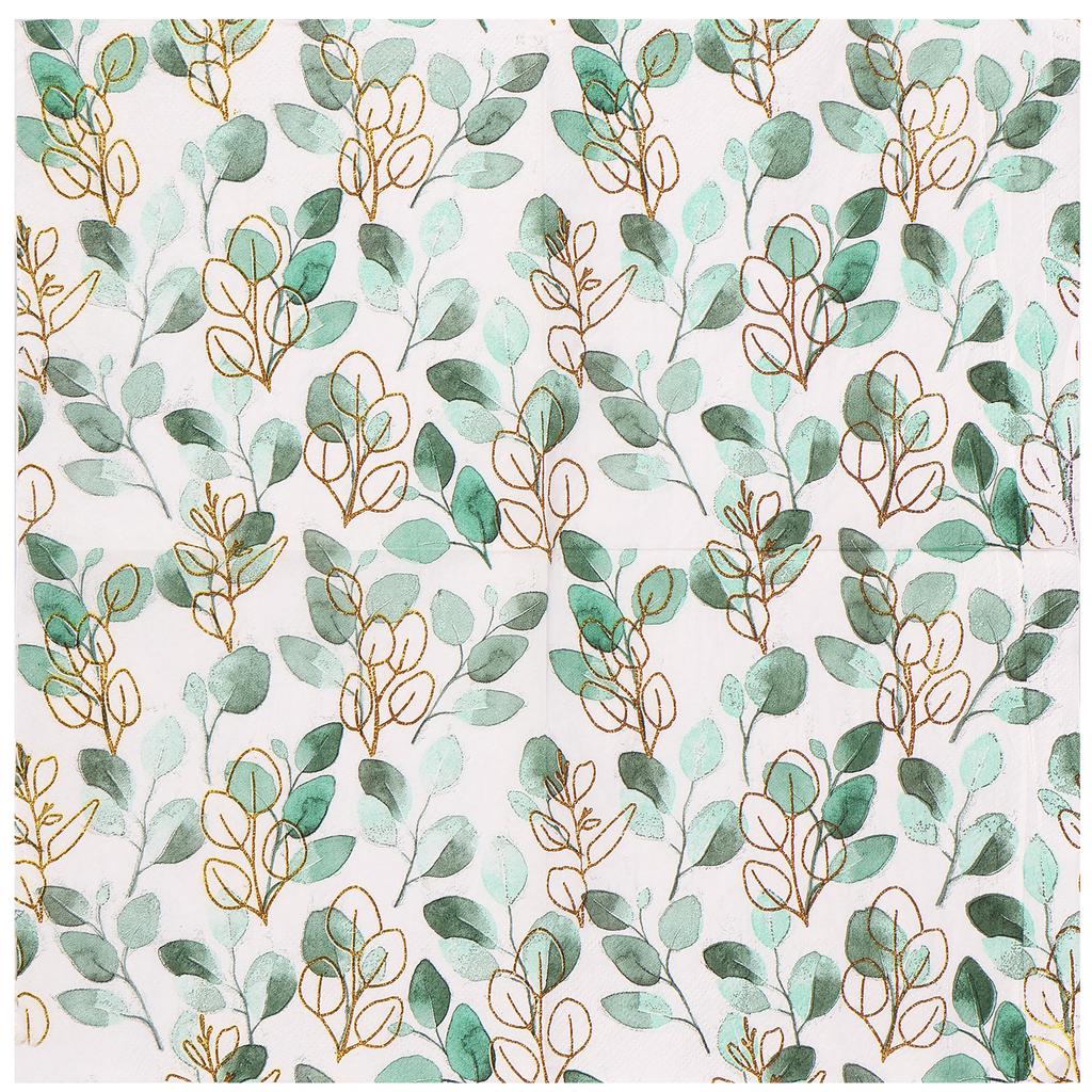 100Pcs Flower Paper Napkins Reusable 2-Layer Retro Floral Guest Napkin Decorative Party Dessert Dinner Napkins for Party