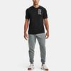 Under Armour Logo Print Round Neck Fitness T-Shirt Men Tops Black 1361504-001