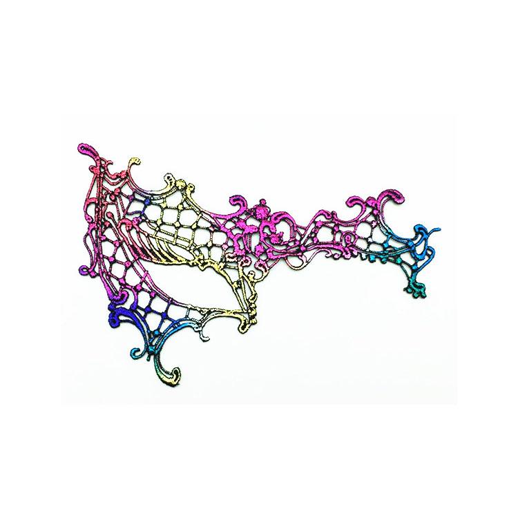 Sexy Cosplay New Halloween Colorful Bronzing Lace Eye Mask Sexy Masquerade Party Unshaped Mask Festival Supplies