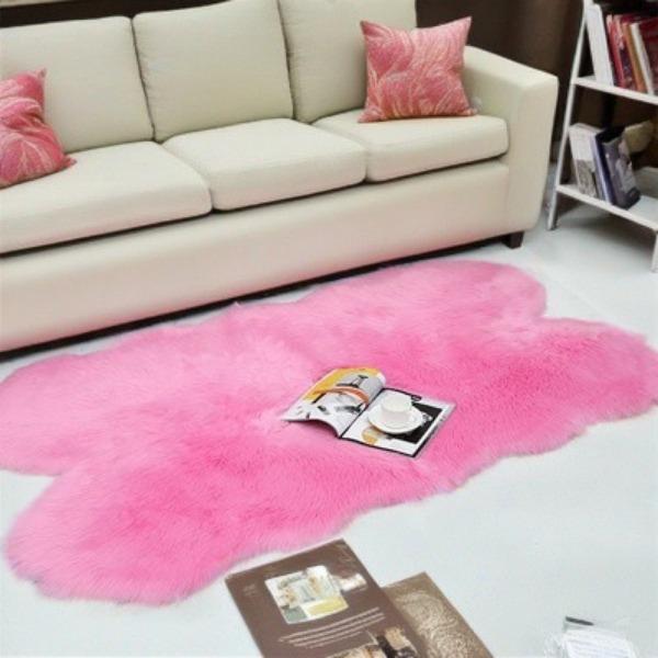 WTEMPO Living Room Plush Shaggy Carpet Super Soft Faux Fur Bedroom Carpets Room Home