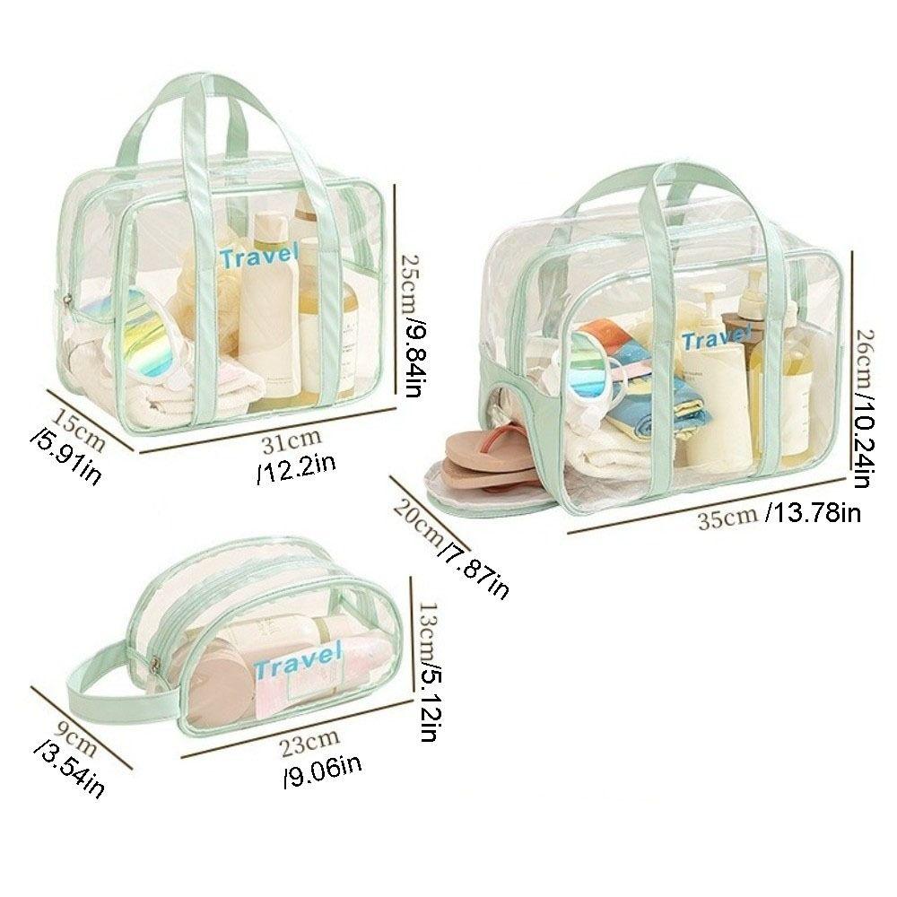 Large Capacity Transparent Cosmetic Bag PVC Outdoor Sports Bag Fashion Swimming Storage Bag Sports
