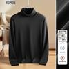 Men's Mercerized Cotton Mock Neck Long Sleeve T-Shirt