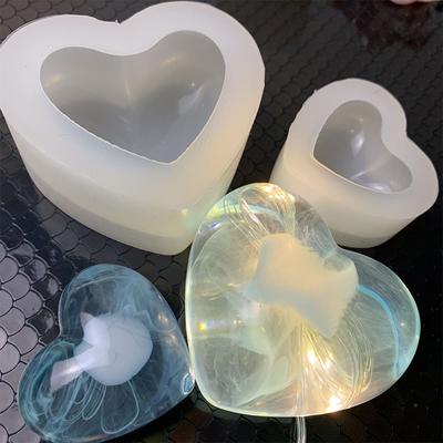 Love Heart Crystal Silicone Mold 3D Craft for Cakes Decoration DIY Candle Resin Soap Plaster Making