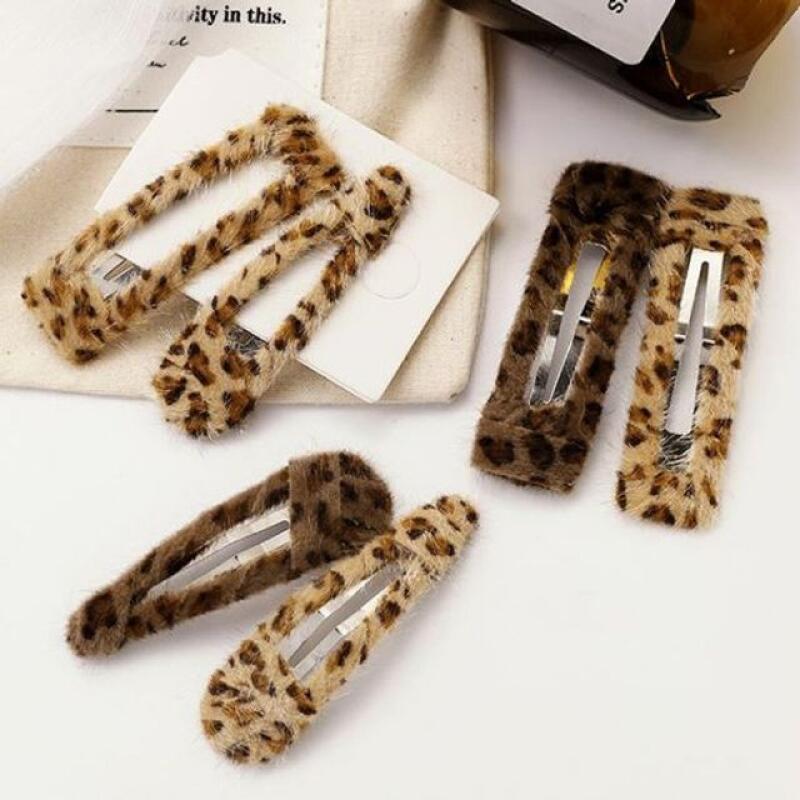 leopard print hair clip Waterdrop Light