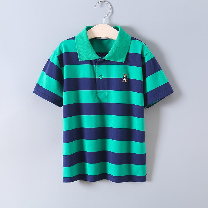 Children's Summer Polo Shirt - Pure Cotton, Short Sleeve, Ages 1-13, Customizable Lapel T-Shirt