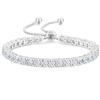 S925 Sterling Silver ZIRCON Tennis Bolo Bracelet Women Gifts 3mm 14K Gold Plated Simulated Diamond 5A CZ Adjustable Bracelet