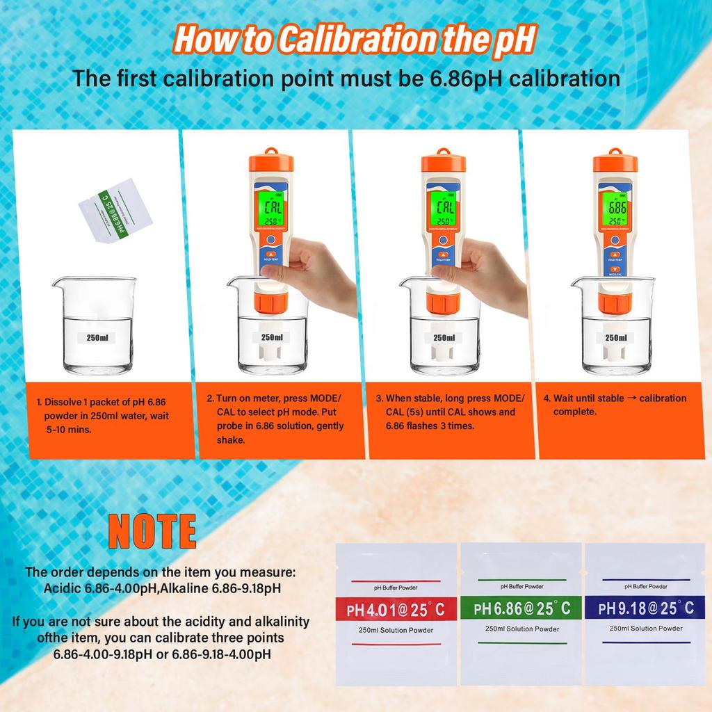 7 In 1 Digital PH EC TDS ORP Salinity Fertility Temperature Water Quality Tester Pen With ATC For Aquarium Hydroponics Spa