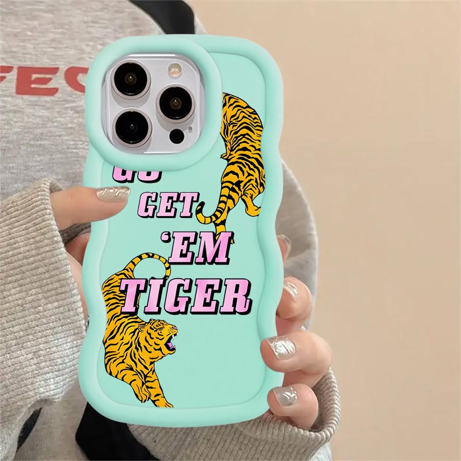 

Case for iPhone 15 Plus XR 13 14 11 16 Pro Max 8 12 17 Air Soft Phone Cover Cool Tiger iPhone 14 Pro Max