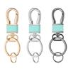 Set of 3 Metal Keychain Key Clip Hook Key Ring Holder Organizer Swivel Buckle Leather Keychain Clip Buckle for Car Accessories Bag Wallet [uxcell]
