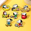 Cute Cartoon Snoopy Series Metal Badge Set Brooch Creative Animation Children's Gift Accessories