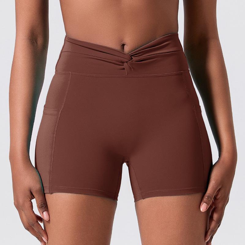 

Женские эластичные шорты для йоги с высокой посадкой - Облегающие, трансграничные шорты для фитнеса и занятий спортом на открытом воздухе L