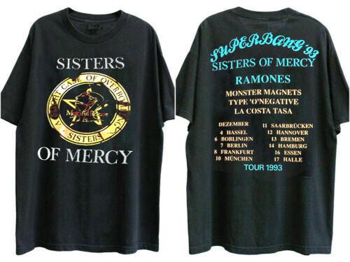 

Sisters Of Mercy Тур 1993 Черная Хлопковая Футболка с Коротким Рукавом S-5XL VM8506 Унисекс XXXL