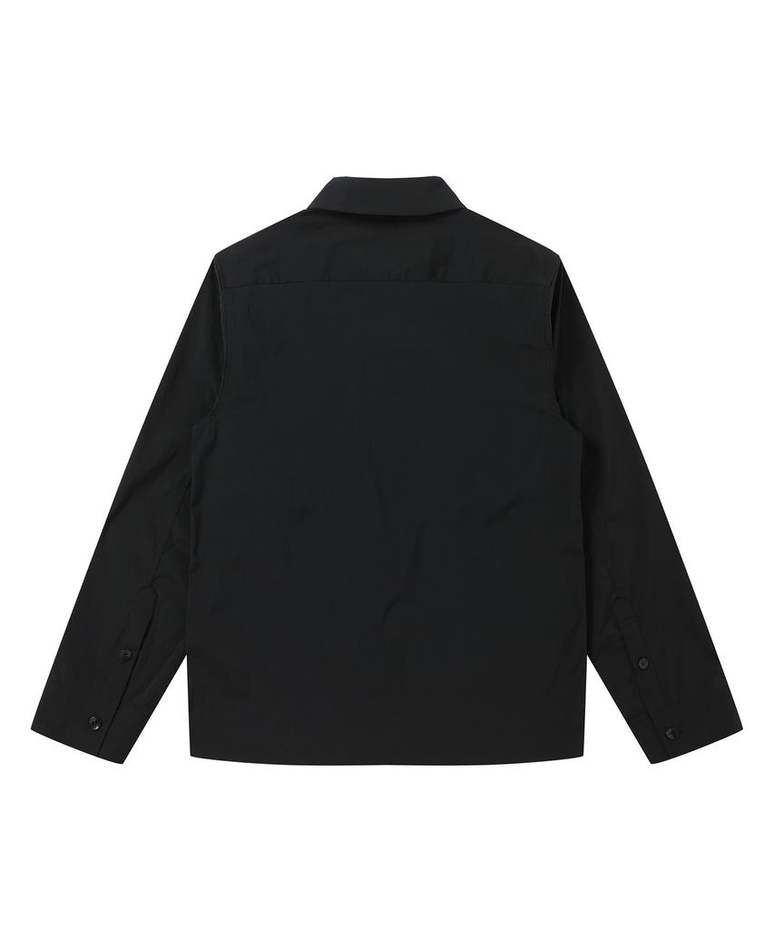 SOLEW 90S Officer Shirt_Black