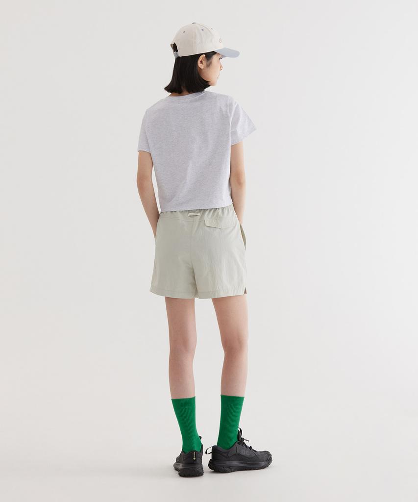 COVERNAT (W) C Logo Crop T-Shirt Heather Gray