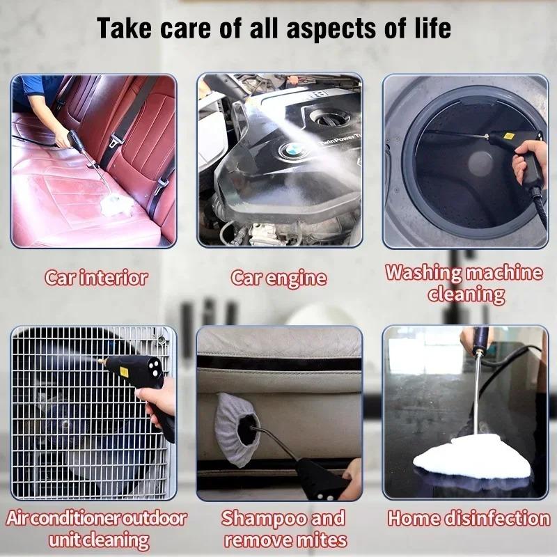 2500W High-Temperature Handheld Steam Cleaner Multifunctional for AC Kitchen Hood Car Cleaning 110V/220V