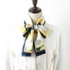 Women Long Printing Silk Scarf Imitated Silk Satin Hair Tie Sweet Streamers 14cm*145cm Fashion Elegance Office Hijab Headband