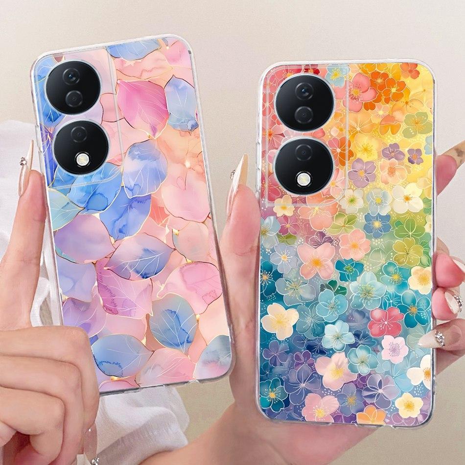 For Honor X7b CLK-LX2 2025 Cute Flower Butterfly Cat Painted Case For HonorX7b X 7B 4G 5G Soft Silicone TPU Phone Cases