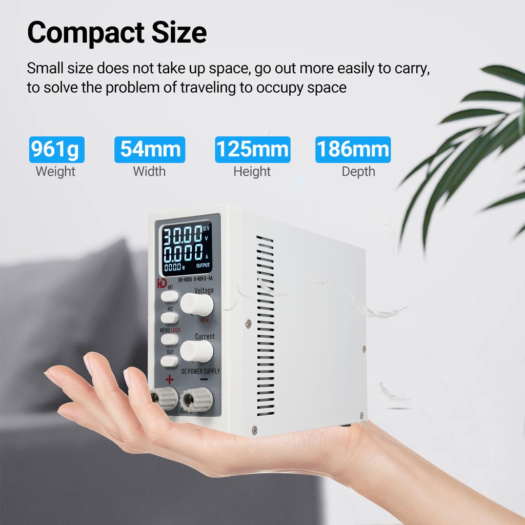 DH-6005 Programmable Variable Regulated DC Power Supply 0-60V 0-5A 4-Digital LED Display Precision