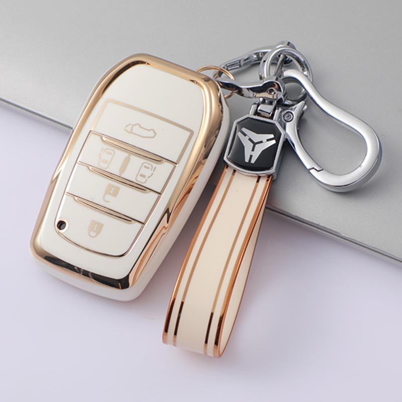 5 Buttons Tpu Car Key Case Cover For Toyota Chr Hilux Fortuner Land Cruiser 200 Camry Corolla Crown Rav4 Highland Shell Fob