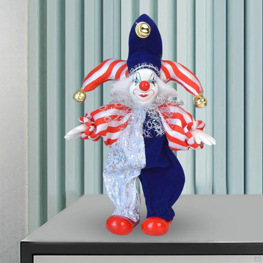 7 Inch Ceramic Figurines, Bendable Arms And Legs, Hand Painted, Stand Up for Desktop,
