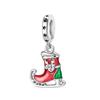 Stering Copper Christmas Charms Santa Claus Moose Boots Bell Winter Bead Pendant Fit Original Bracelet Diy For Women Jewelry
