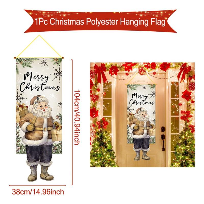 Christmas Hanging Flag Merry Christmas Decorations For Home 2025 Christmas Gifts Christmas Ornaments Navidad Xmas New Year 2026