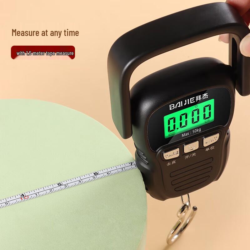 Baijie Portable Digital Luggage Scale with Tape Measure