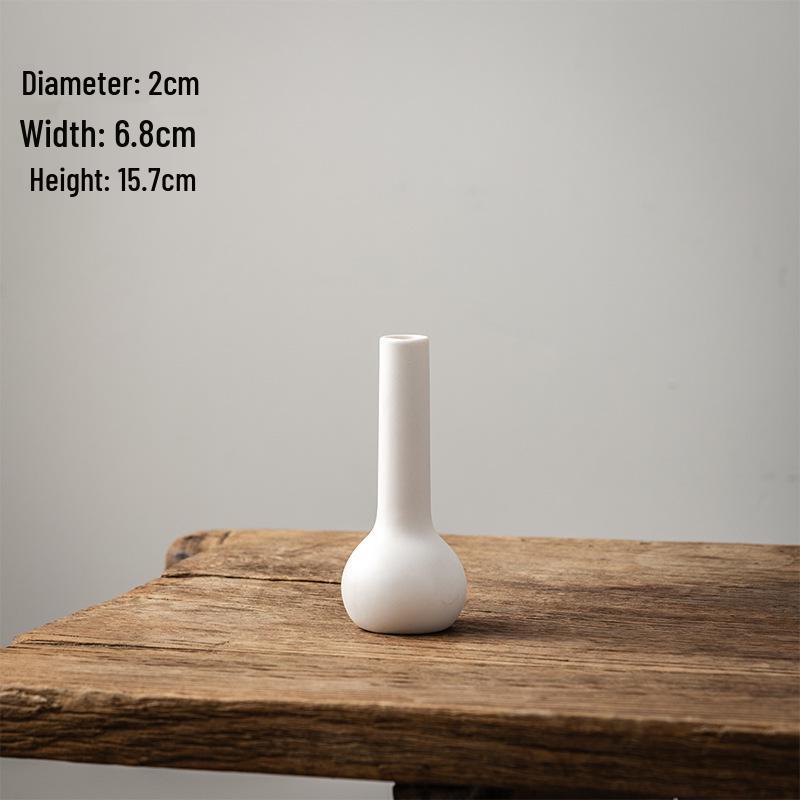 Wabi-sabi Nordic Ceramic Vase for Dried/Artificial Flowers - Unglazed Home Decor Ornament