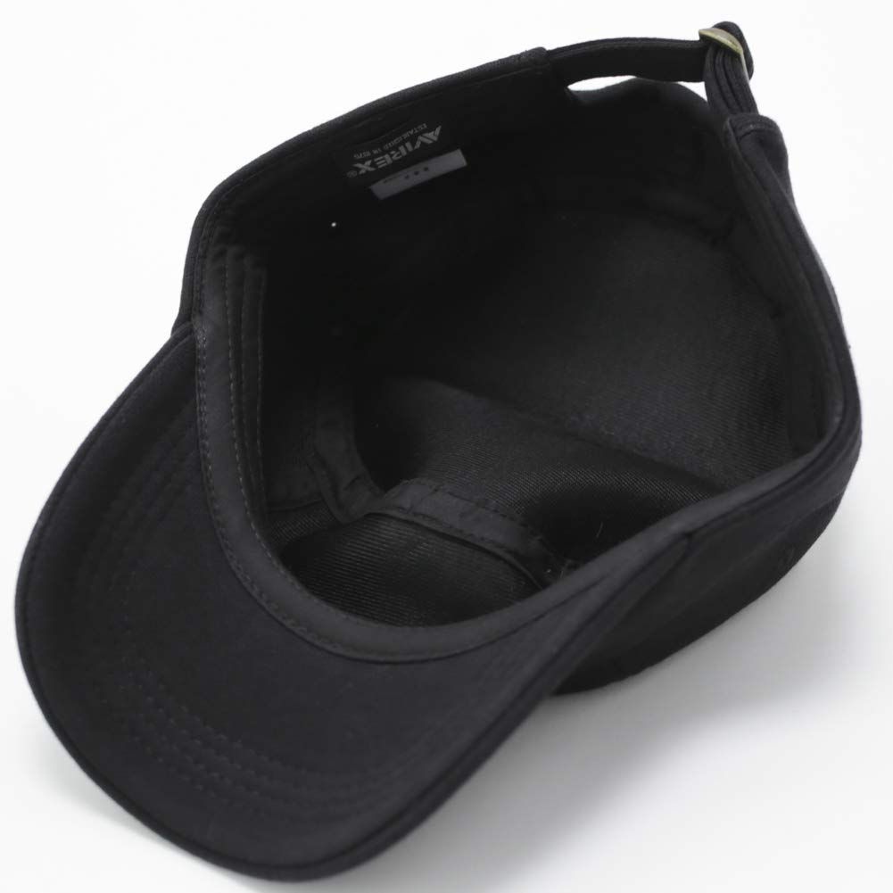 AVIREX Mini Bluza Polarowa Standardowa Robocza Czapka Golfowa De Gaulle Czapka, Męska (czarny)