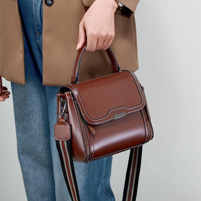 Vintage Women's Bag Luxury Designer Shoulder Bags Split Leather Cowhide Women Crossbody Bag  Female Handbags 2800