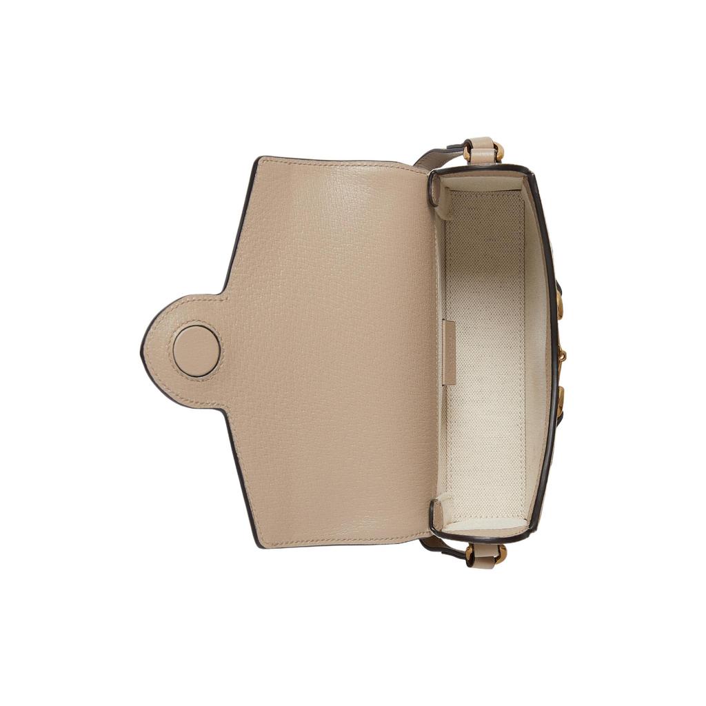 Gucci Horsebit 1955 GG Supreme Canvas Mini Crossbody Bag With Leather Trim For Women Luxury Daily Use