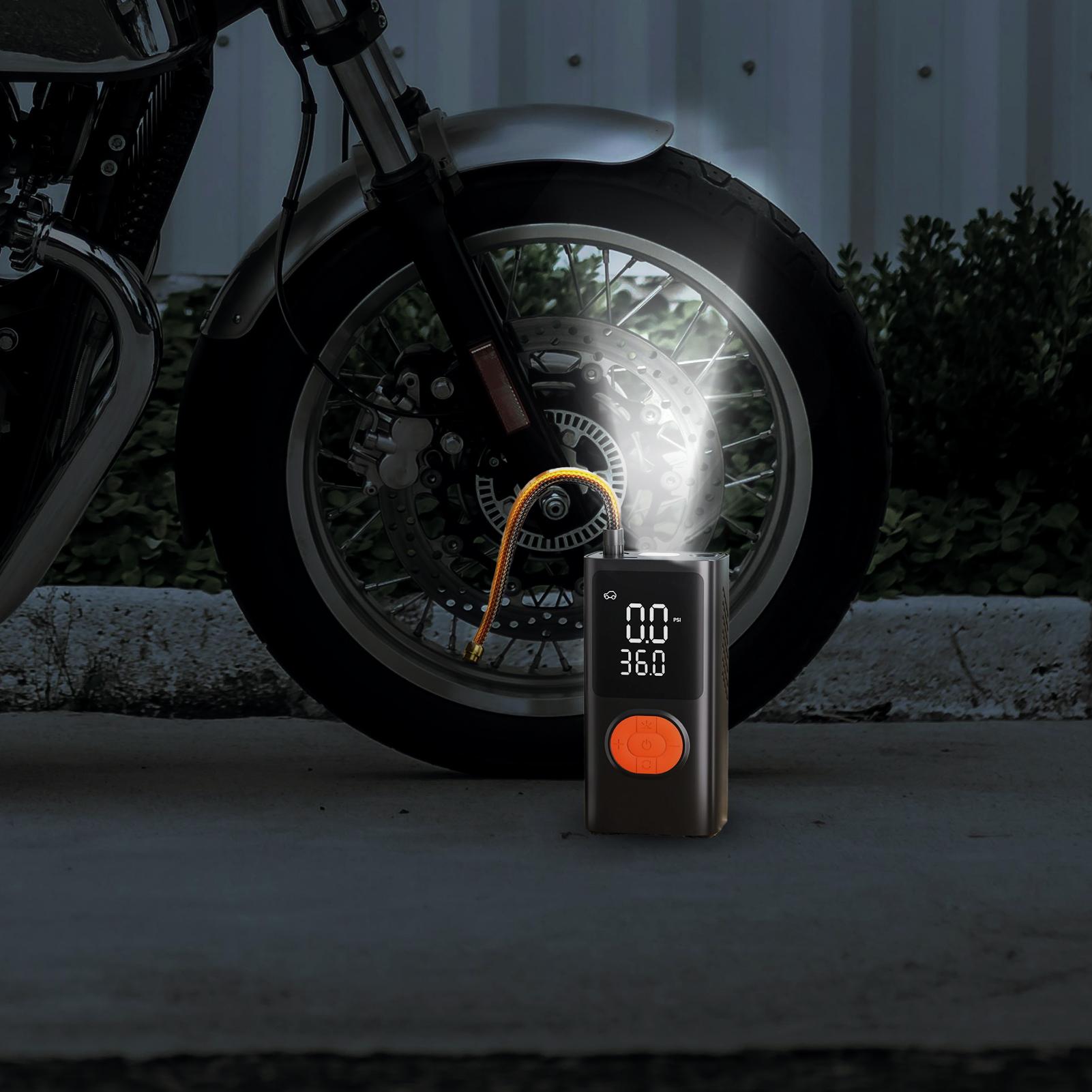 Car Tire Inflator Car Air Compressor Rechargeable Light Tire Inflator With Digital Pressure Gauge For Truck Bike Ball Repair China Mainland