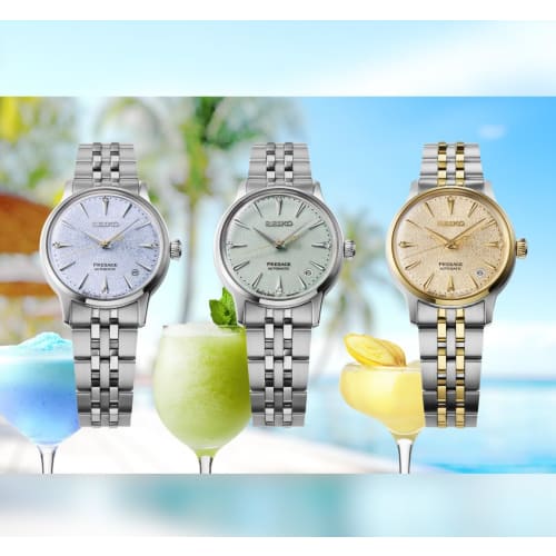 Seiko Presage Cocktail Time 34mm Automatic Watch, SRRY051, Women's, Silver