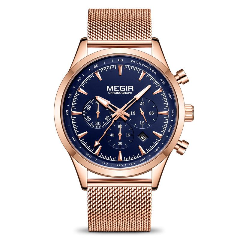 Men'S Watch, Versatile Fashion Multifunctional Timing Sports Men'S Quartz Watch 2153