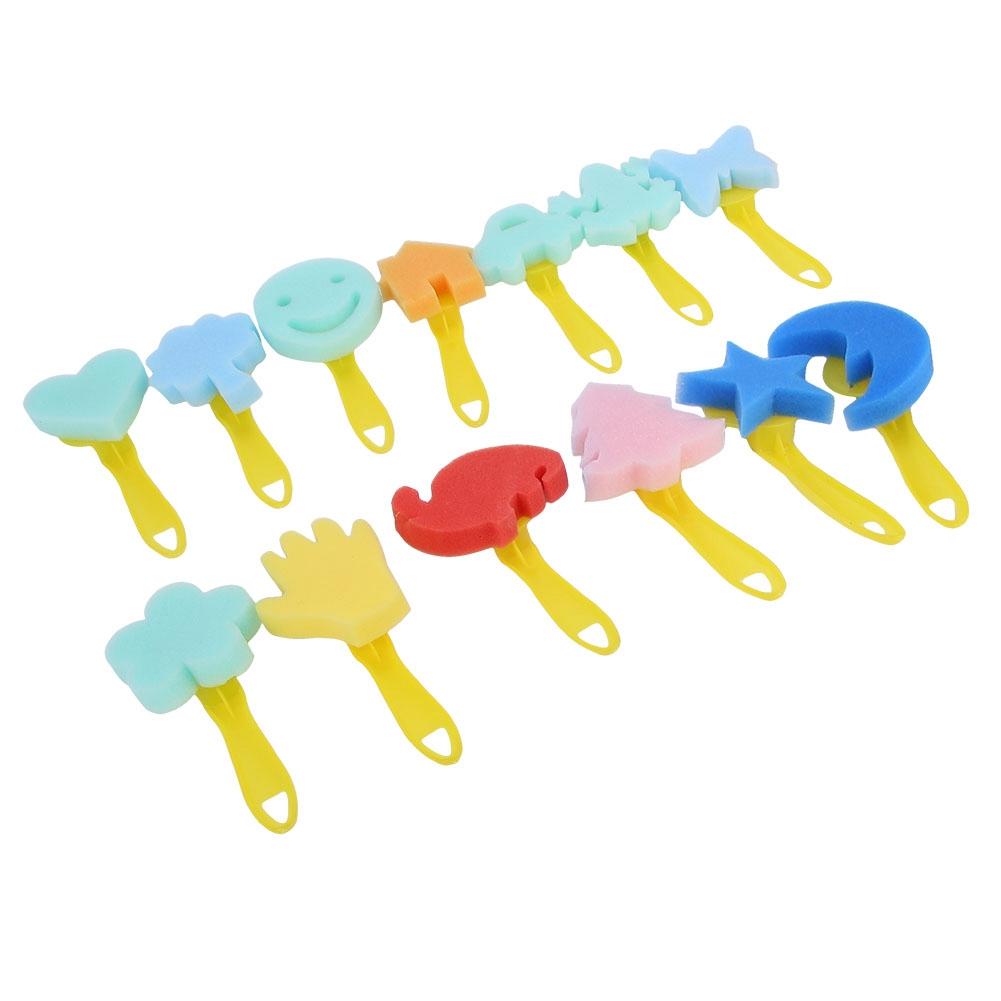 Children Graffiti Drawing Toy Sponge Brushes Stamps Paintbrushes Kit Painting Tool