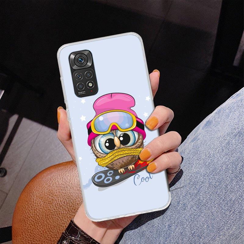 Cute Owl Hearts Lover Phone Case For Xiaomi Redmi Note 15 14 13 12S 12 11 Pro Plus 14S 11S 11E 10 10S 11T 5G Personalized Cover