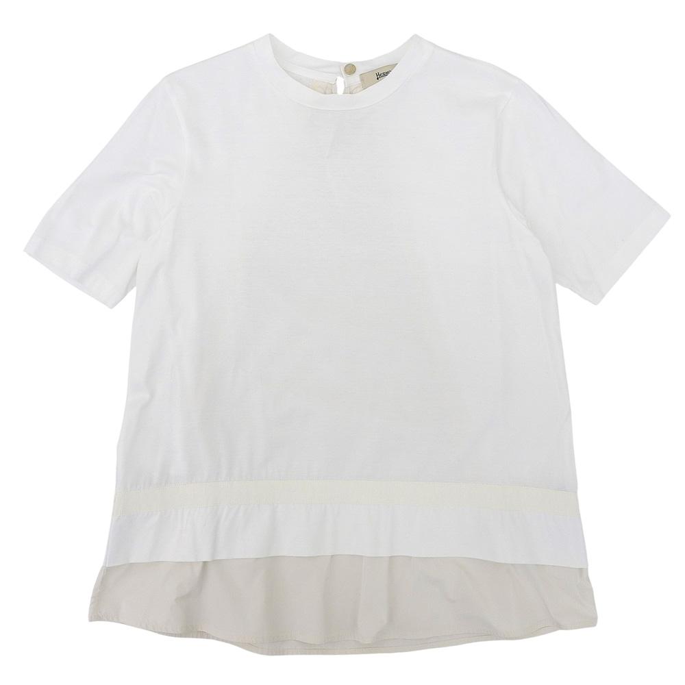 HERNO Excellent condition cotton cut and sew top, women's, white, size 40, JG0006D-52006 tops 40 whiteUsed