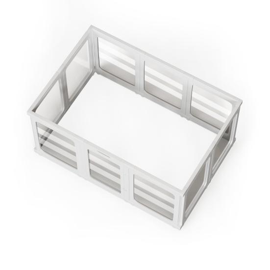 Hunde-Laufstall für den Innenbereich mit Saugnäpfen, Werkzeuglose Montage Tierzaun, 125x85x60cm Zwinger