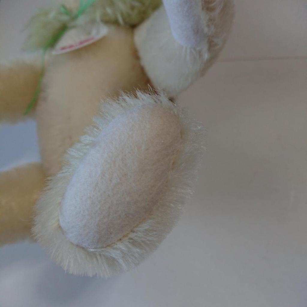 [USED] White Tag YUKI 26cm Steiff Teddy Bear with Certificate of Authenticity