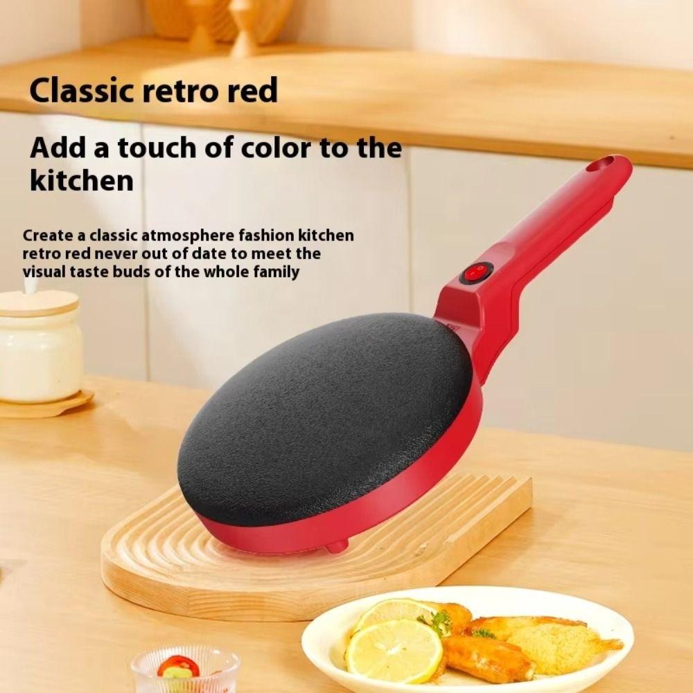 Ergonomic Grip Crepe Maker Simple Operation Pancake Maker Electric Pancake Pan Party Use