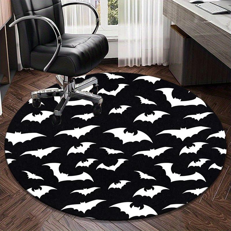 Fantasy Bat Artwork round carpet Chair cushion Round Entryway Rug, Soft Round Rugs for Living Room, Bedroom, Circle Carpet decor gifts