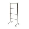 Stainless Steel Multi-Layer Clothes Rack: Floor-Standing, Large Capacity, Brushed Silver for Men and Women’s Pants.